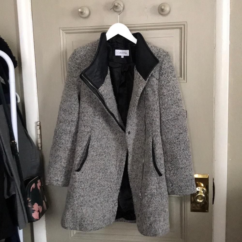 Calvin Klein Boucle Wool Blend Coat